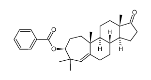 3β-Benzoyloxy-4,4-dimethyl-A-homo-4a-androsten-17-one Structure