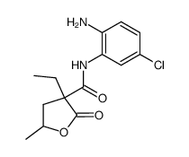 α-o-amino-m-chlorophenylaminocarbonyl-α-ethyl-γ-valerolactone结构式