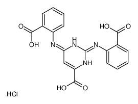 2,6-bis(2-carboxyanilino)pyrimidine-4-carboxylic acid,hydrochloride Structure