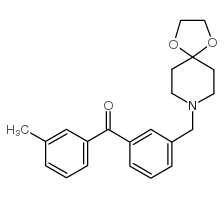 3-[8-(1,4-二恶-8-氮杂螺[4.5]癸基)-甲基]-3'-甲基苯甲酮结构式