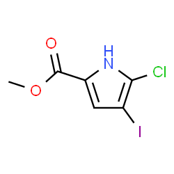 5-氯-4-碘-1H-吡咯-2-甲酸甲酯结构式