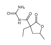 3-ethyl-5-methyl-2-oxo-tetrahydro-furan-3-carboxylic acid carbamoylamide结构式