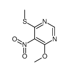 4-methoxy-6-methylsulfanyl-5-nitropyrimidine结构式