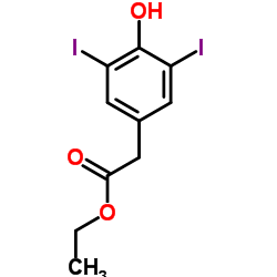 Ethyl (4-hydroxy-3,5-diiodophenyl)acetate structure