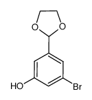 3-bromo-5-[1,3]dioxolan-2-yl-phenol结构式