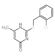 2-[(2-chlorophenyl)methylsulfanyl]-6-methyl-1H-pyrimidin-4-one结构式