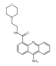 9-氨基-N-(2-吗啉-4-基乙基)吖啶-4-羧酰胺结构式