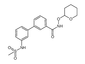 3'-methanesulfonylamino-biphenyl-3-hydroxamic acid tetrahydro-2H-pyran-2-yl ester Structure
