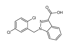 1-[(2,5-dichlorophenyl)methyl]indazole-3-carboxylic acid结构式