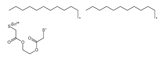 8,8-didodecyl-1,4-dioxa-7,9-dithia-8-stannacycloundecane-5,11-dione结构式