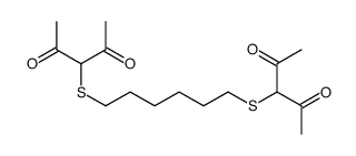 3-[6-(2,4-dioxopentan-3-ylsulfanyl)hexylsulfanyl]pentane-2,4-dione Structure