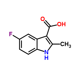 5-氟-2-甲基-1H-吲哚-3-羧酸结构式