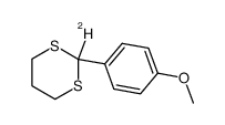 2-Deuterio-2-(4-methoxyphenyl)-1,3-dithian Structure