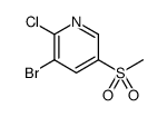 3-bromo-2-chloro-5-methylsulfonylpyridine结构式
