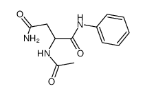 N-Acetyl-DL-asparagin-α-anilid结构式