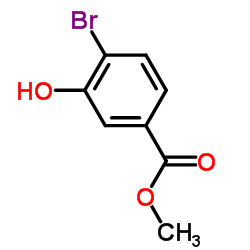 4-溴-3-羟基苯甲酸甲酯结构式