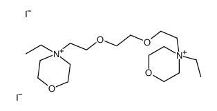 4-ethyl-4-[2-[2-[2-(4-ethylmorpholin-4-ium-4-yl)ethoxy]ethoxy]ethyl]morpholin-4-ium,diiodide Structure