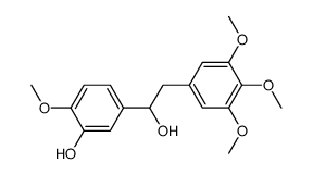 5-[1-hydroxy-2-(3,4,5-trimethoxyphenyl)ethyl]-2-methoxyphenol结构式