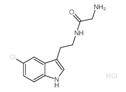 2-Amino-N-[2-(5-chloro-1H-indol-3-yl)ethyl]-acetamide hydrochloride [Stabilized with 15% dioxane]结构式