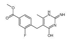 4-((2-氨基-4-羟基-6-甲基嘧啶-5-基)甲基)-3-氟苯甲酸甲酯结构式