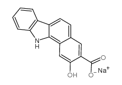 2-羟基苯并[a]咔唑-3-羧酸钠盐结构式