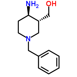 TRANS-4-AMINO-1-BENZYL-3-HYDROXYMETHYL PIPERIDINE Structure