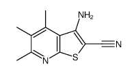 3-amino-4,5,6-trimethylthieno[2,3-b]pyridine-2-carbonitrile Structure