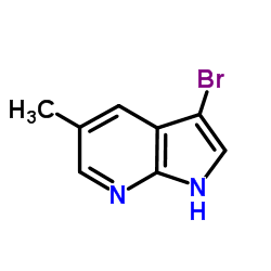 3-溴-5-甲基-1H-吡咯并[2,3-b]吡啶结构式