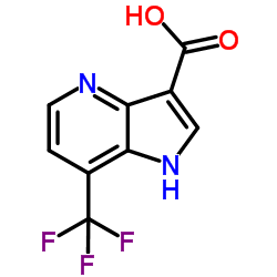 7-(Trifluoromethyl)-4-azaindole-3-carboxylic acid structure