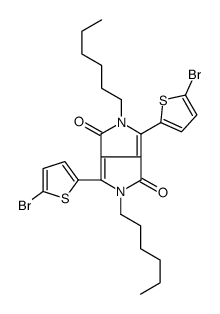 1,4-bis(5-bromothiophen-2-yl)-2,5-dihexylpyrrolo[3,4-c]pyrrole-3,6-dione Structure