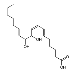 10,11-dihydroxyoctadeca-6,8,12-trienoic acid结构式