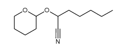 2-((tetrahydro-2H-pyran-2-yl)oxy)heptanenitrile结构式