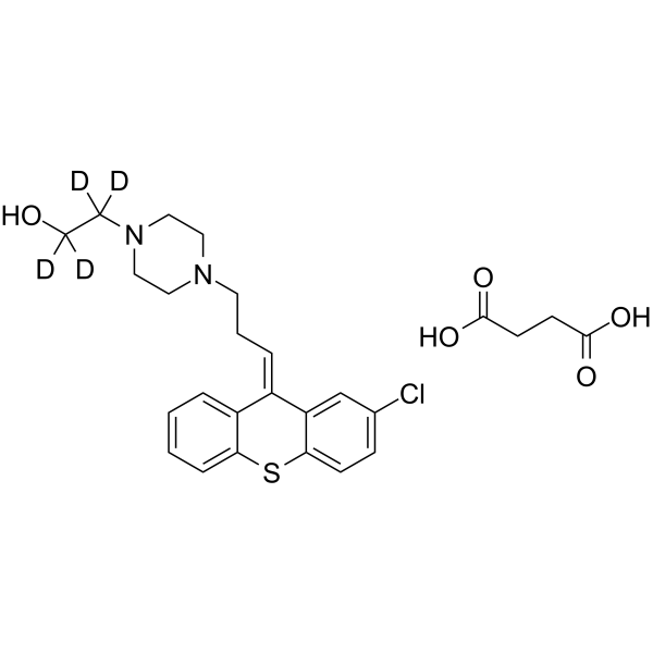 Zuclopenthixol-d4 succinate salt结构式