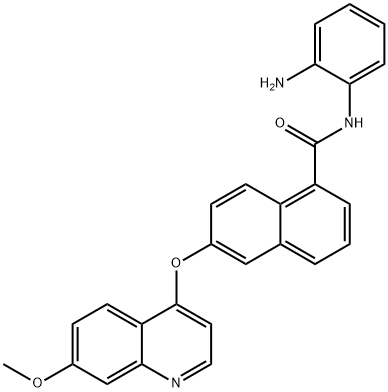 1-Naphthalenecarboxamide, N-(2-aminophenyl)-6-[(7-methoxy-4-quinolinyl)oxy]-结构式