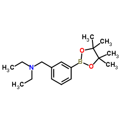 N-Ethyl-N-(3-(4,4,5,5-tetramethyl-1,3,2-dioxaborolan-2-yl)benzyl)ethanamine Structure