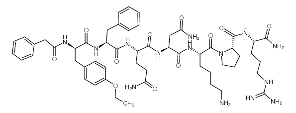 (Phenylac1,D-Tyr(Et)2,Lys6,Arg8,des-Gly9)-Vasopressin trifluoroacetate salt结构式