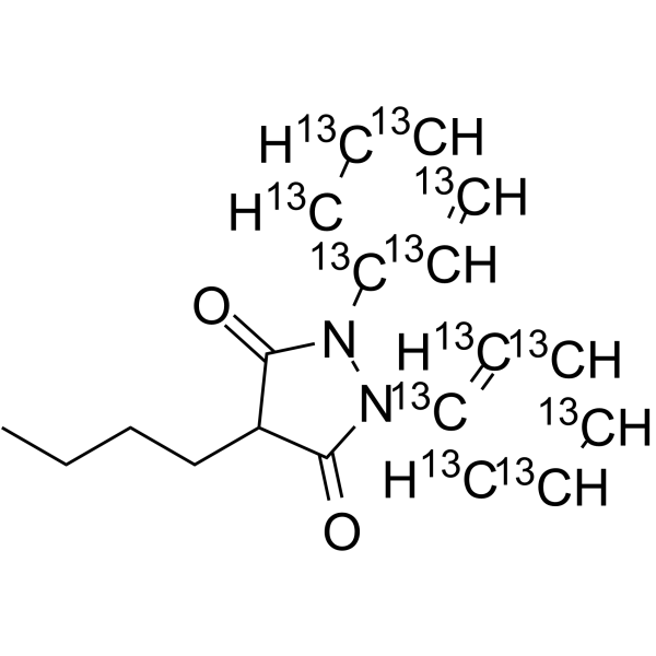 苯基布洛芬-13C12结构式