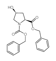 (2S,4S)-1,2-二苄氧羰基-4-羟基吡咯烷结构式
