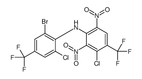 N-[2-bromo-6-chloro-4-(trifluoromethyl)phenyl]-3-chloro-2,6-dinitro-4-(trifluoromethyl)aniline Structure