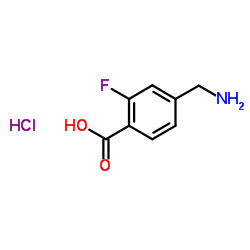 4-(Aminomethyl)-2-fluorobenzoic acid hydrochloride (1:1) Structure