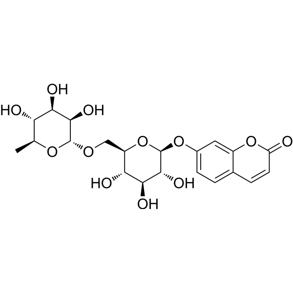 Umbelliferone 7-O-Rutinoside结构式