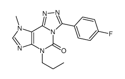 3-(4-fluorophenyl)-9-methyl-6-propyl-[1,2,4]triazolo[3,4-f]purin-5-one结构式