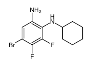 5-Bromo-2-(N-cyclohexylamino)-3,4-difluoroaniline Structure