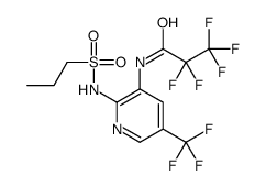 2,2,3,3,3-pentafluoro-N-[2-(propylsulfonylamino)-5-(trifluoromethyl)pyridin-3-yl]propanamide结构式