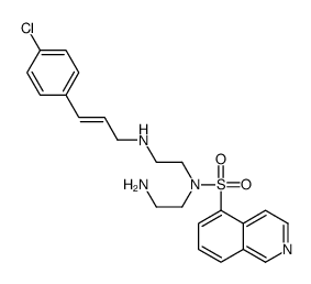 N-(2-aminoethyl)-N-[2-[3-(4-chlorophenyl)prop-2-enylamino]ethyl]isoquinoline-5-sulfonamide Structure
