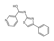 N-(4-phenyl-1,3-thiazol-2-yl)pyridine-3-carboxamide Structure