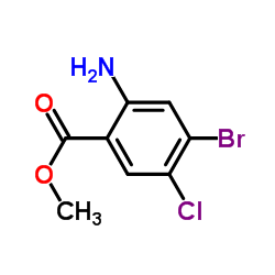 2-氨基-4-溴-5-氯苯甲酸甲酯结构式