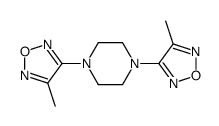 3-methyl-4-[4-(4-methyl-1,2,5-oxadiazol-3-yl)piperazin-1-yl]-1,2,5-oxadiazole结构式