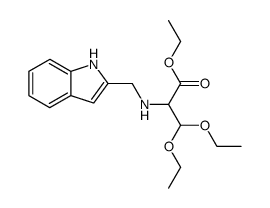 ethyl 3,3-diethoxy-2((1H-indol-2-yl)methyl)aminopropionate结构式