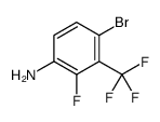 4-Bromo-2-fluoro-3-(trifluoromethyl)aniline, 4-Bromo-alpha,alpha,alpha,2-tetrafluoro-m-toluidine结构式